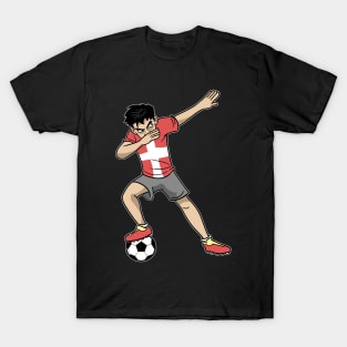 Soccer Denmark Soccer Player Boys T-Shirt